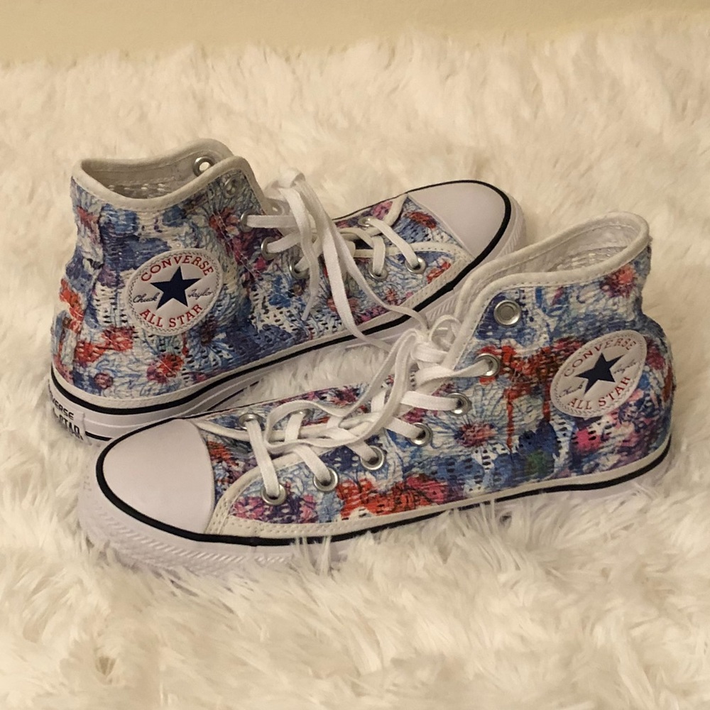 Converse Floral ventilated sneakers